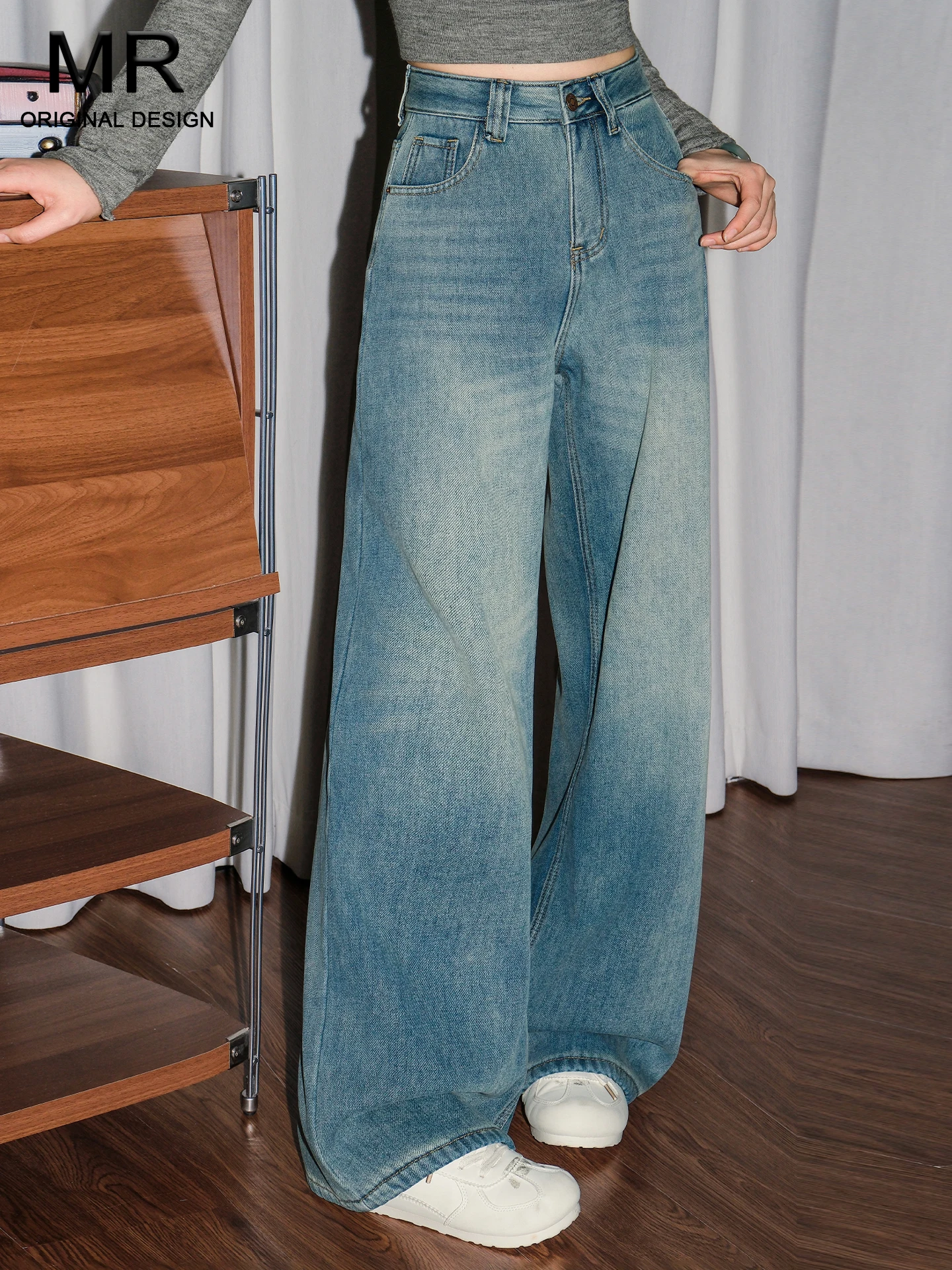 

Женские джинсы с широкими штанинами в стиле ретро с американским фейерверк-принтом, утепленные флисом, зимние, с эффектом потертости