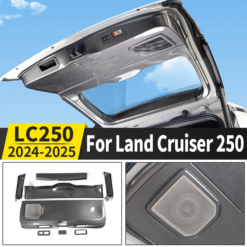 

For Toyota 2024 2025 Land Cruiser LC250 Prado 250 Carbon Fiber Pattern Tailgate Protective Panel Full Protection Accessories