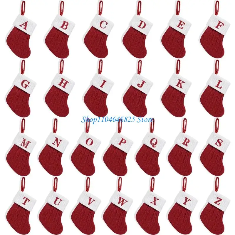 

Knit Christmas Stockings Letter Christmas Hanging Socks Christmas Decorations Christmas Socks Christmas Tree Ornament