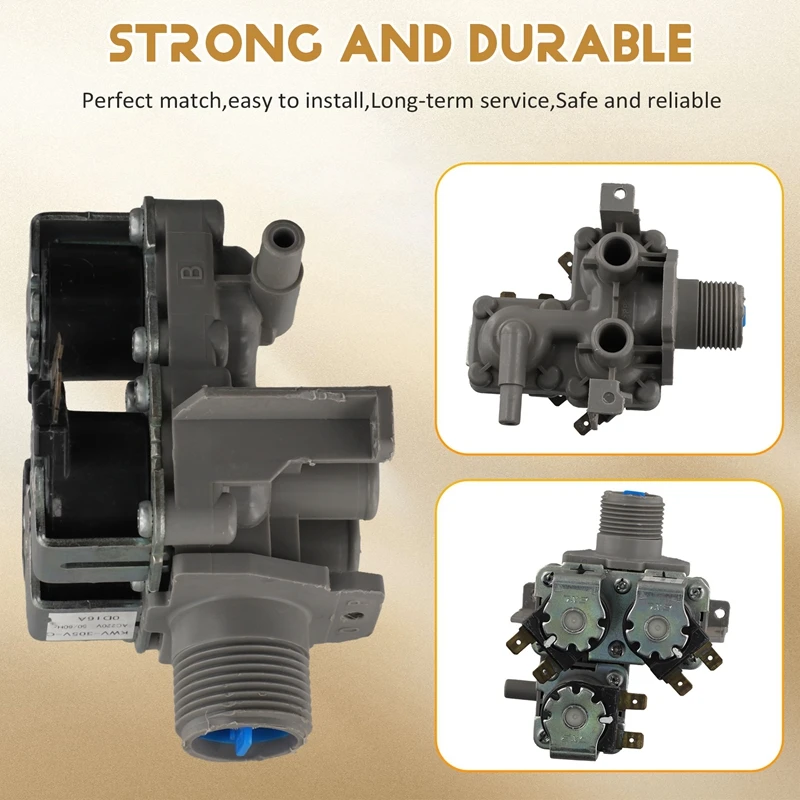 ABGR-For XQG62-L703 C XQG65-L903S Sanyo Washer Water Inlet Valve Solenoid KWV-305V-C Replacement Parts