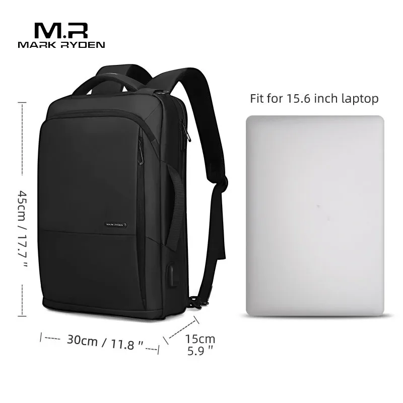 Mark Ryden Travel Backpack Teenager Male Mochila Anti-thief Bag USB Charging 15.6 Laptop Backpacks Waterproof Рюкзак мужской