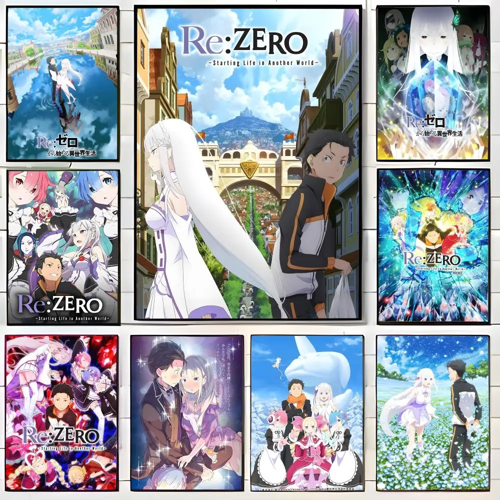 Fantasy Anime R-Re Life in a different world from zero Poster Wall Art Print Decorative Mural Home Decor Gift Unframed