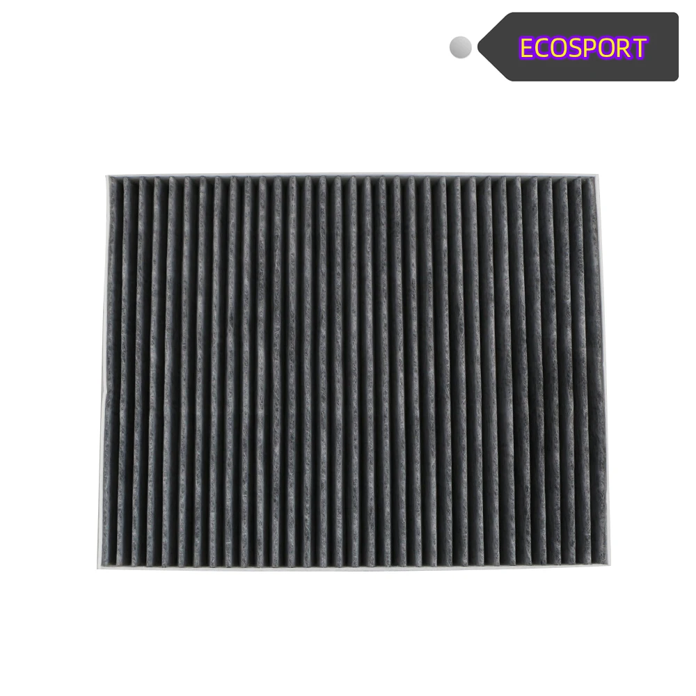 Car Pollen Cabin Conditioning Air Filter, Carvão Ativado, Tecido não tecido para Ford Ecosport 2013, 2014, 2015, 2016, 2017