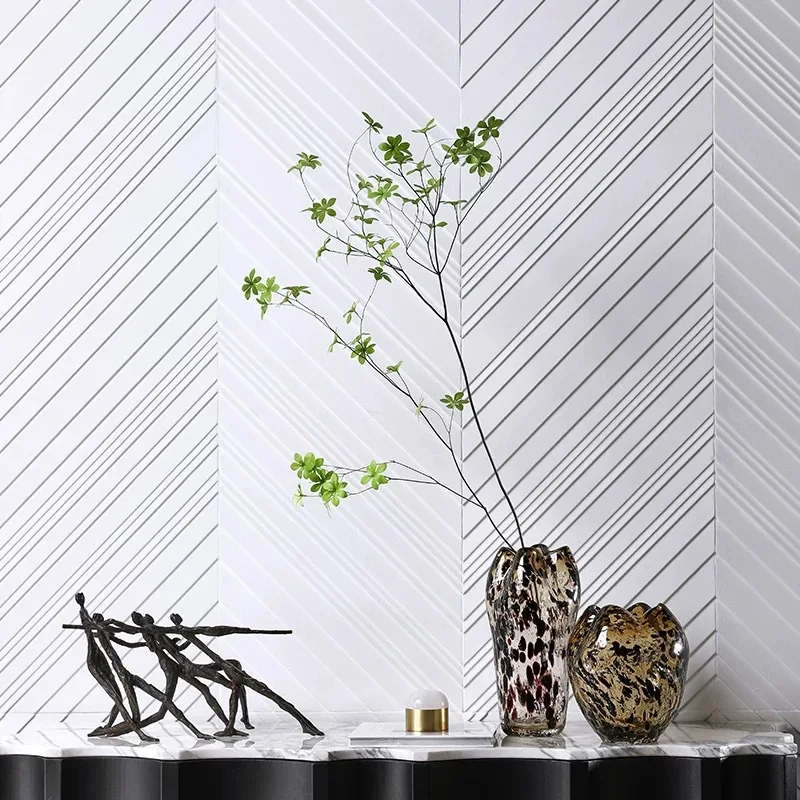 Light luxury minimalist modern glass vase, a variety of flower ware model room, sales office, soft decoration, home jewelry orna