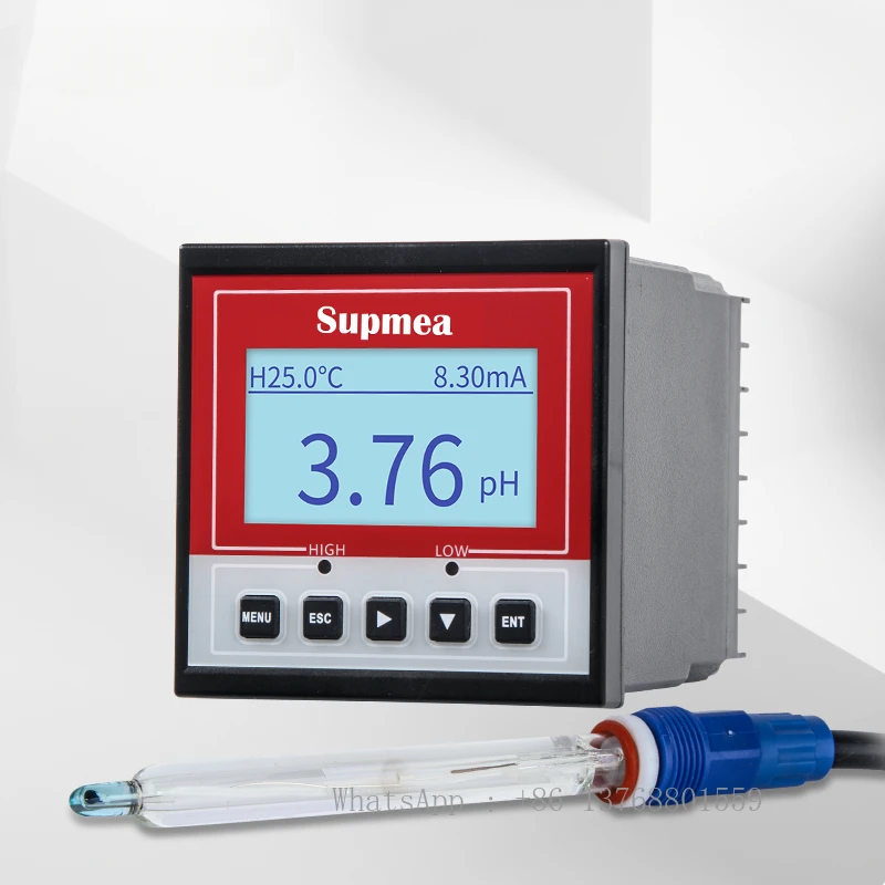 Industrial Ph Probe Glass Electrode Meter Controller One High Alarm, Low Alarm Regular On OEM