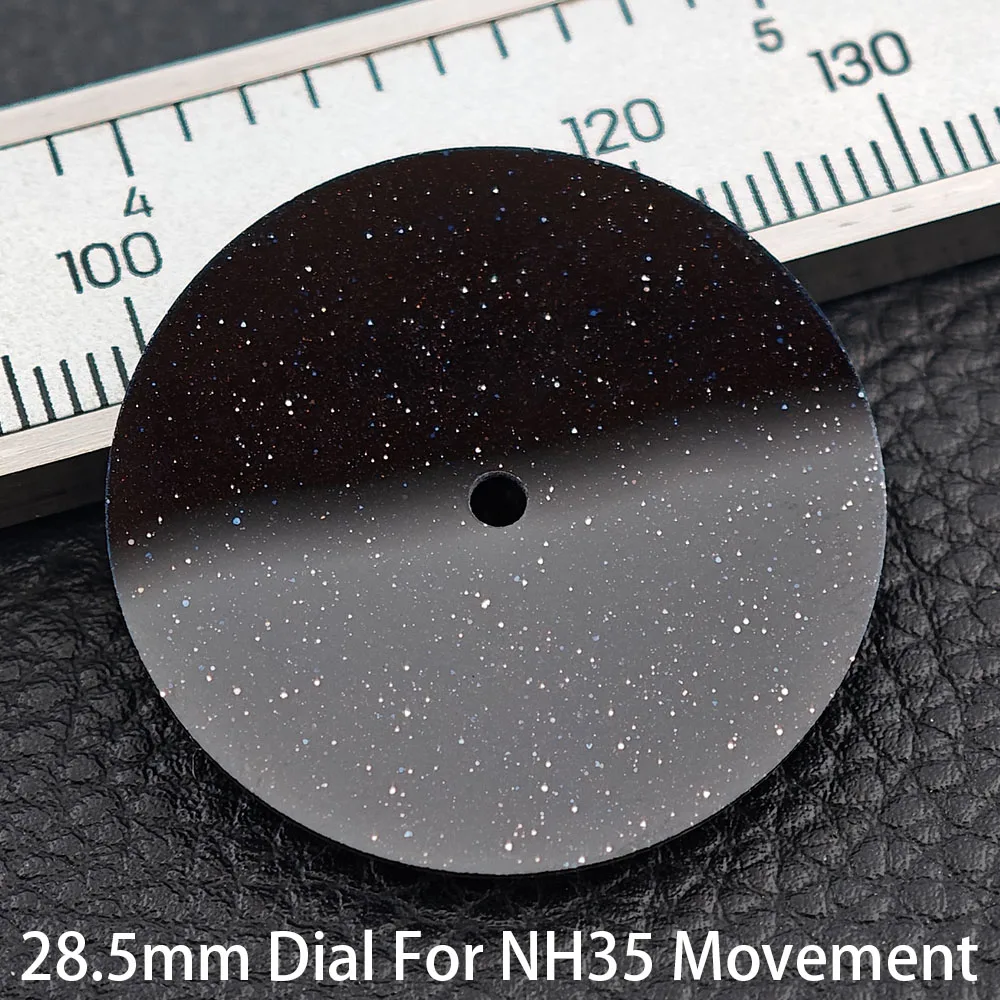 New High-Quality 28.5mm Starry Sky Dial 3 or 3.8 Crown Dial Suitable for Nh35 Nh36 Movement Accessories Watch Parts