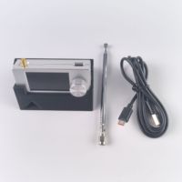 CNC Metal Silver ATS MINI Pocket SI4732 DSP Radio, Full Band Mini Receiver, SW LW AM FM SSB, Mini SI4732 Radio with Bracket