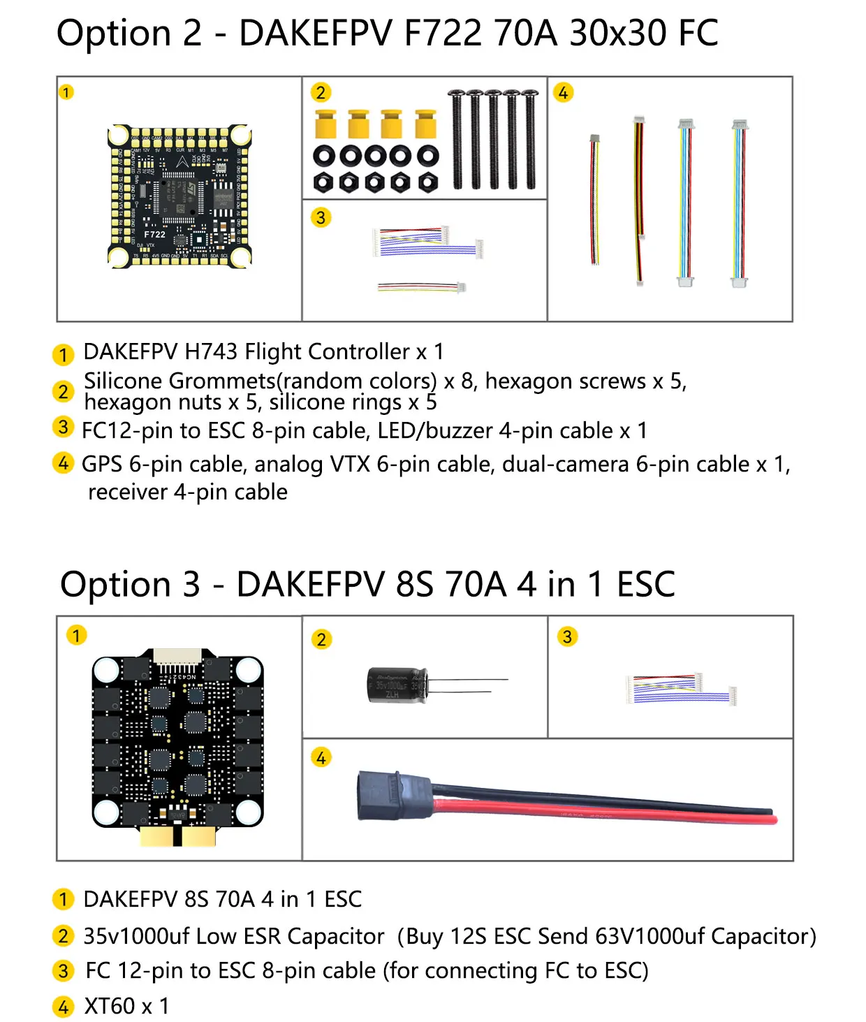DAKEFPV F722 Flugcontroller Unterstützt BetaFlight Ardupilot FC F722 Stack 12S 70A 4in1 ESC Für 5-Zoll DJI RC FPV Freestyle Drohne – Detail 25