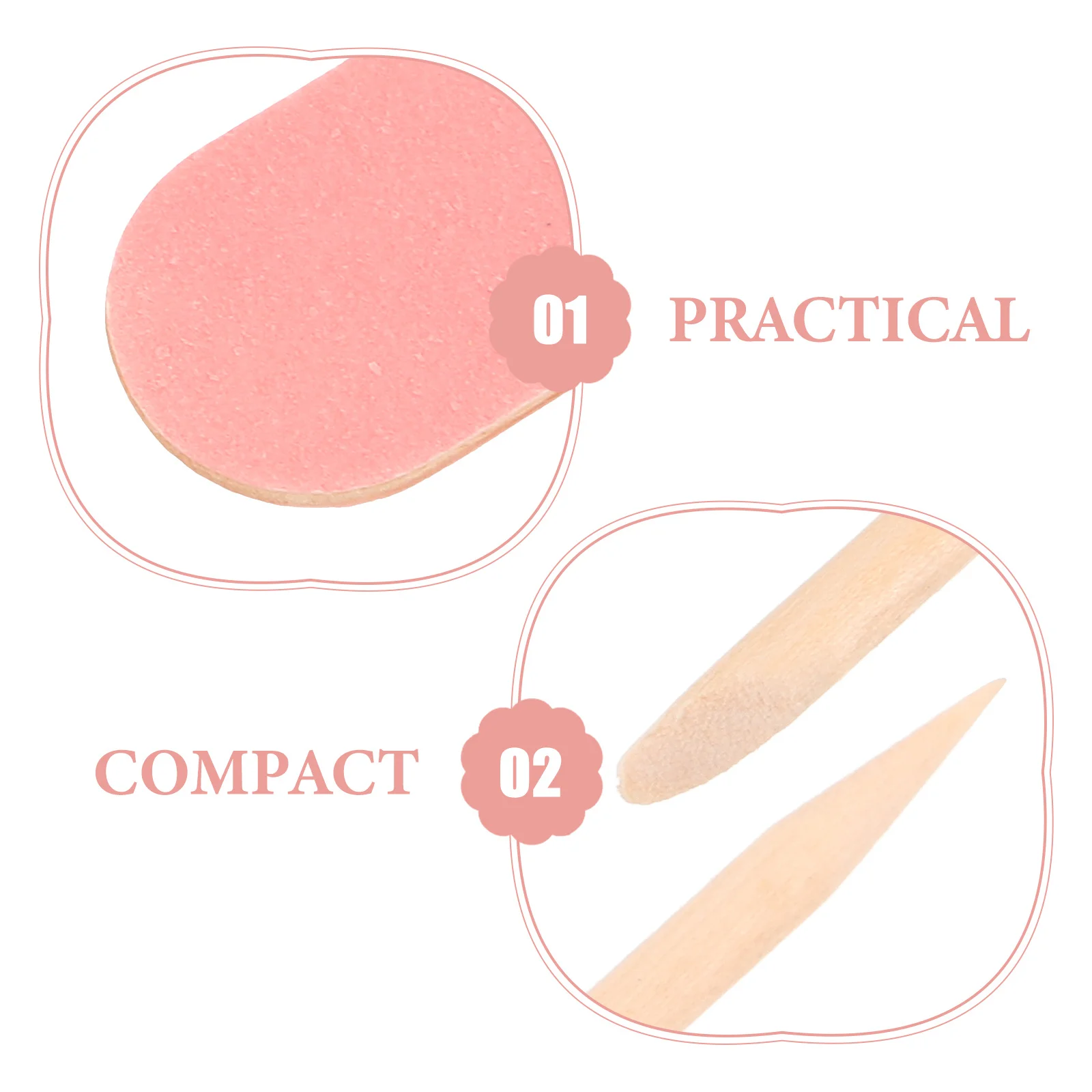ชุดตะไบเล็บมืออาชีพ 50 ชิ้น แบบใช้แล้วทิ้ง ชุดดูแลเล็บขนาดเล็ก ไม้ตะไบเล็บ ที่ดันหนังกำพร้า สำหรับเล็บธรรมชาติ