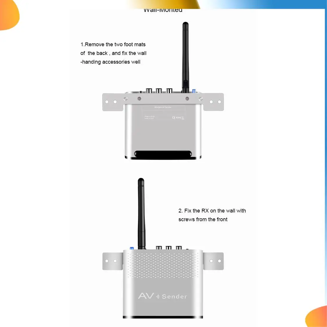 

B48A AV530 Wireless Sharing Transmitter Receiver 8 Groups Of 5.8 Ghz Wireless Audio And Video TV 300M Signal Adapter