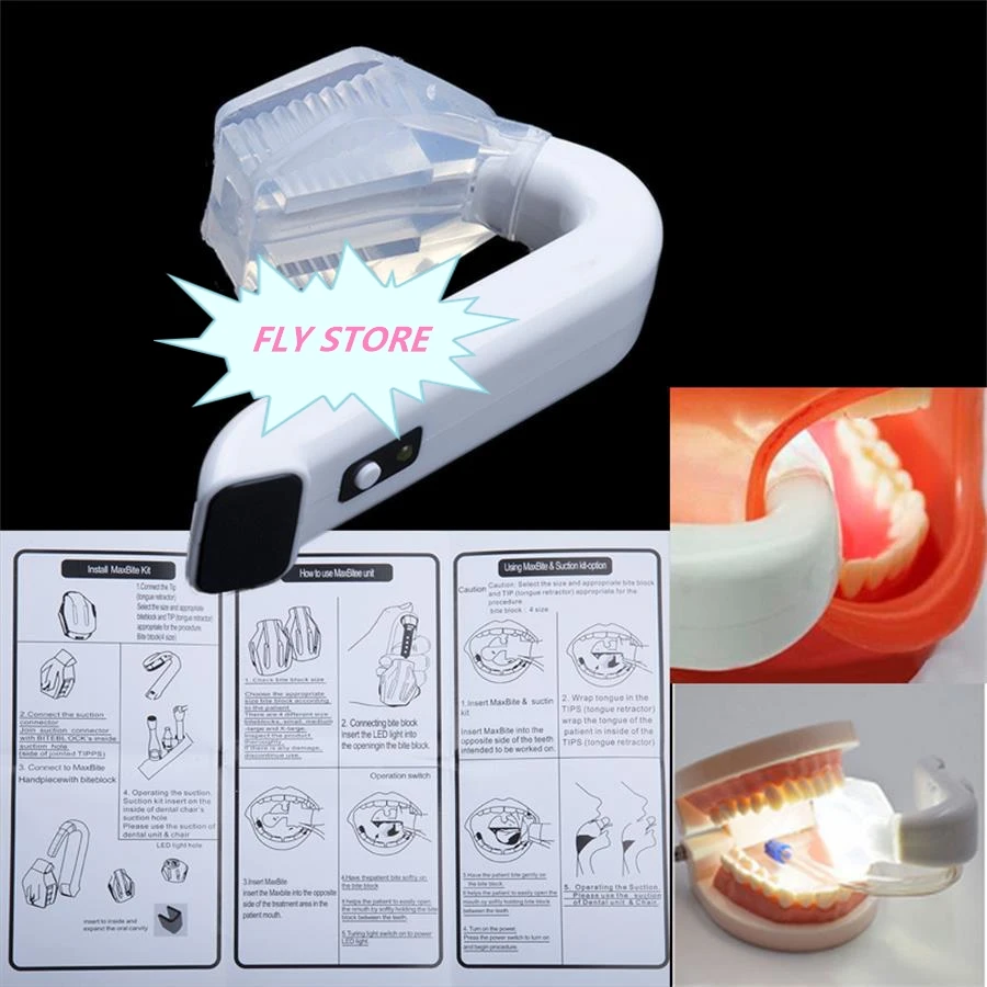 1sets Dental Intraoral Light Plus Suction Wireless LED Lamp System Intraoral LED Light Oral Hygiene Dentist Illuminator