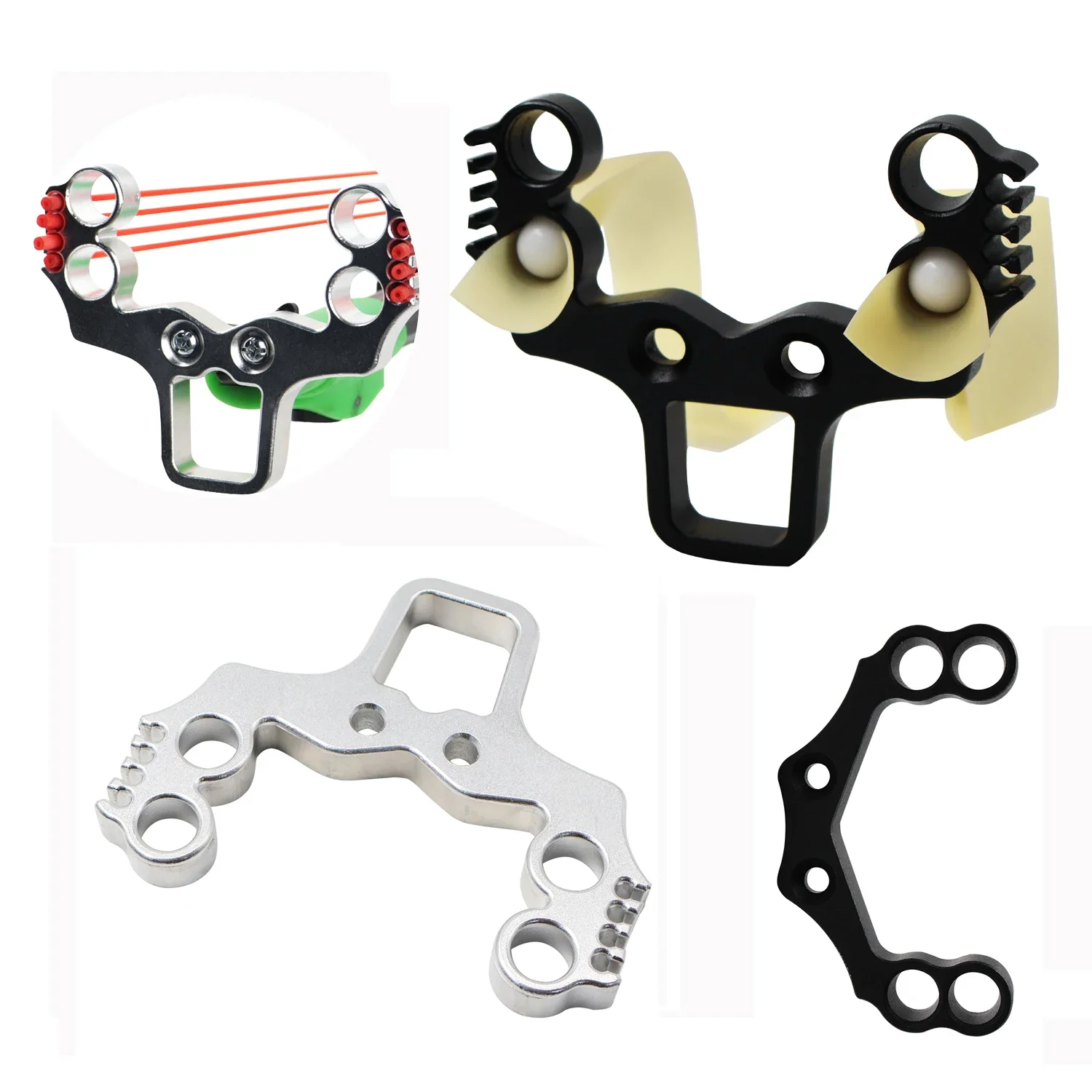 

Multifunctional 4-hole Aluminum Alloy Slingshot Head DIY Slingshot Special Accessories Long Slingshot Parts Assembled Slingshot