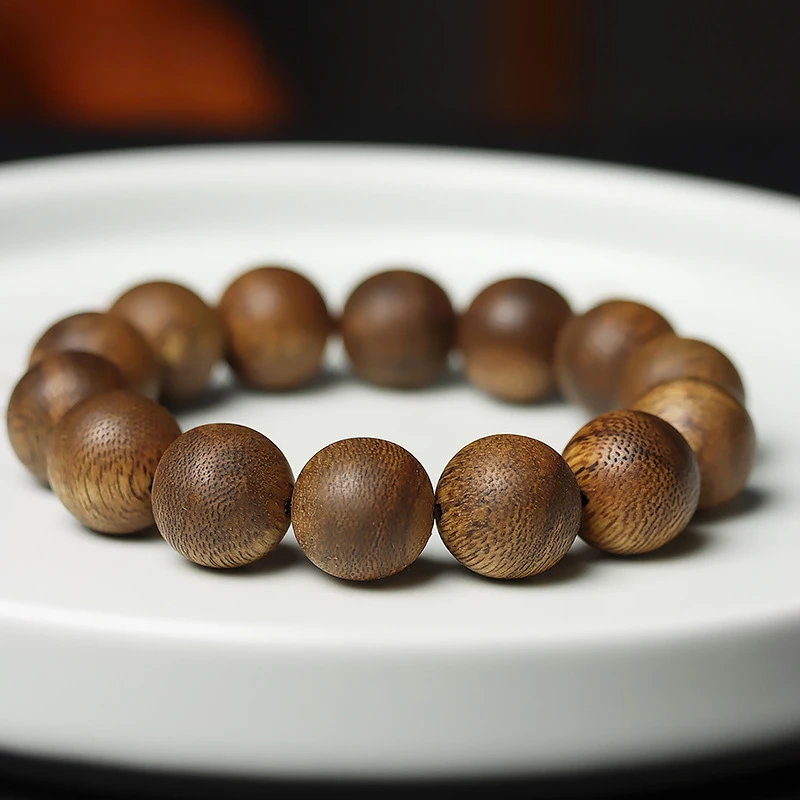 

Authentic Vietnam Nha Trang Agarwood Bracelet Old Materials Lvqi Nan Wooden Prayer Beads Bracelet Men and Women Crafts