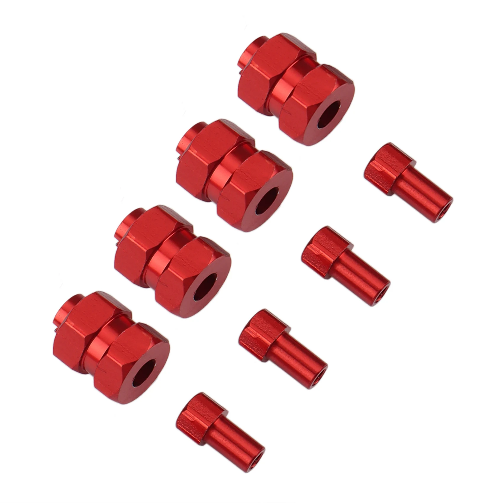 AS96-4Pcs Metal Extended 7MM Hex Wheel Hubs Combiner +4MM For AXIAL SCX24 90081 AXI00001 1/24 RC Crawler Car Upgrade Parts