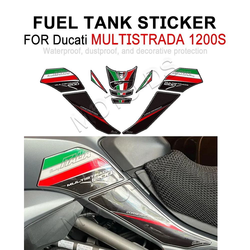 

For Ducati MULTISTRADA 1200S 1200 S Motorcycle Tank Pad Gas Fuel Protection Decals Fairing Front Fender Stickers