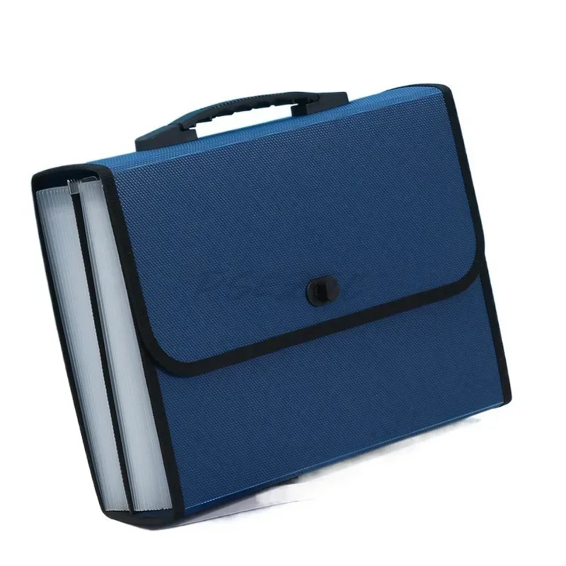 26 Grid Organ Bag Rotating Buckle Multi layer Handheld Folder A4 Large Capacity High School Student Exam Paper File Storage Bag