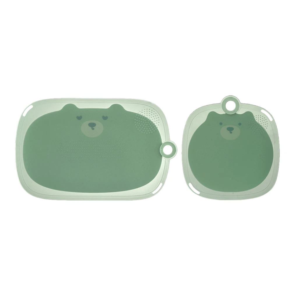 

2pcs Large Kitchen Cutting Board Set Non Slip Plastic Chopping Boards For Meat Vegetable Prep Reusable Water Resistant