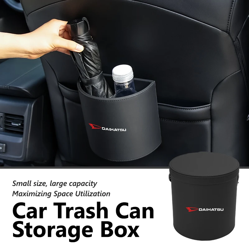 Cubo de basura cuadrado para colgar en la puerta del coche, para Daihatsu Sirion Feroza Trevis Taft Terios 2 Cuore Storia Rocky