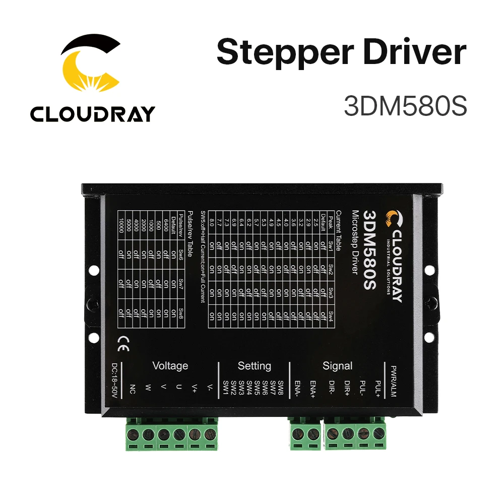 Cloudray 3DM580S Driver passo-passo trifase 24-50VDC per macchina per incidere CNC con controller motore passo-passo Nema 23