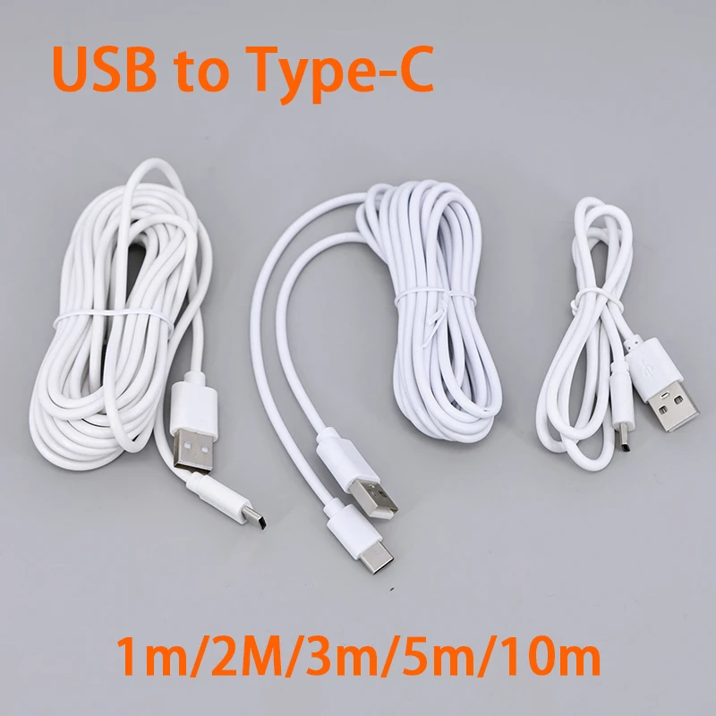 Extra long USB male to  Type C Port Extension Cable 5M 3M 1M Device Universal power Cable for wireless ip Camera