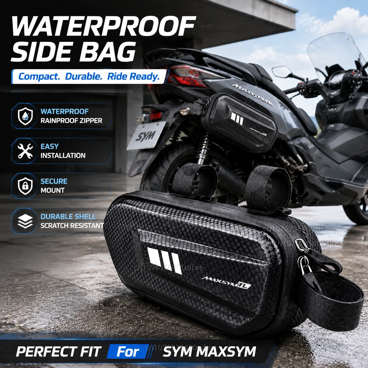Motorcycle Side Bag Personalized Logo Waterproof Hard Shell Saddlebag For For SYM MAXSYM TL500 TL 500 2020 Side Bag Waterproof