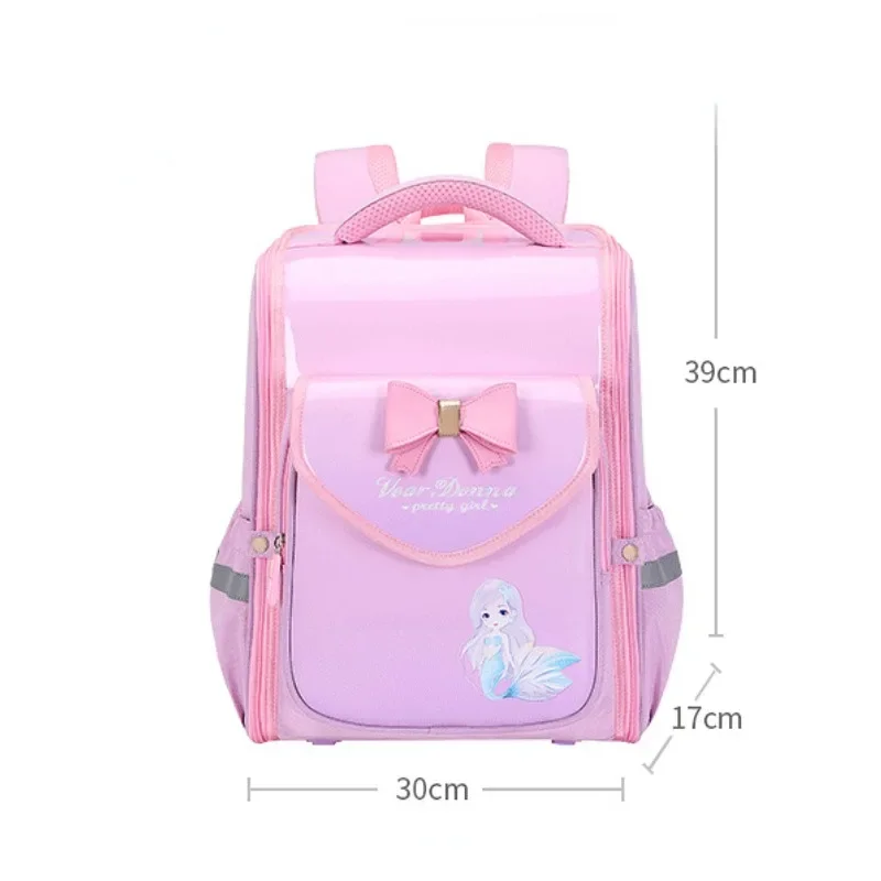 Primary Students Schoolbag Cartoon Cute Girl Backpack Lightweight Breathable Student Shoulders Backpacks Large Capacity Book Bag