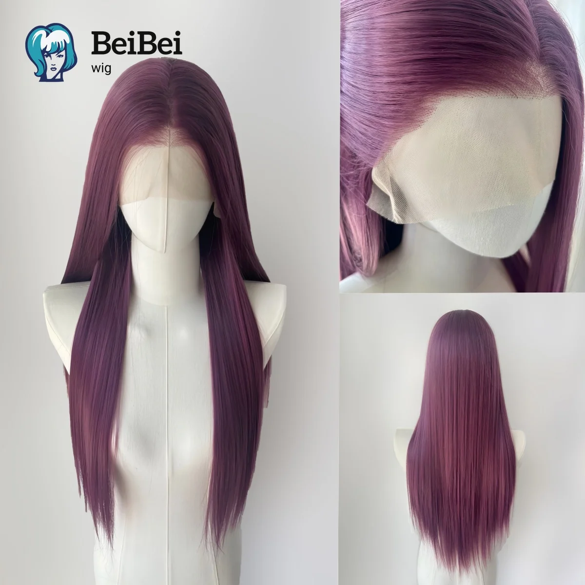 

Raspberry Purple 13x4 Synthetic Lace Front Wigs for Women with Heat Resistant Synthetic for Christmas Cosplay Party Use 26 Inch