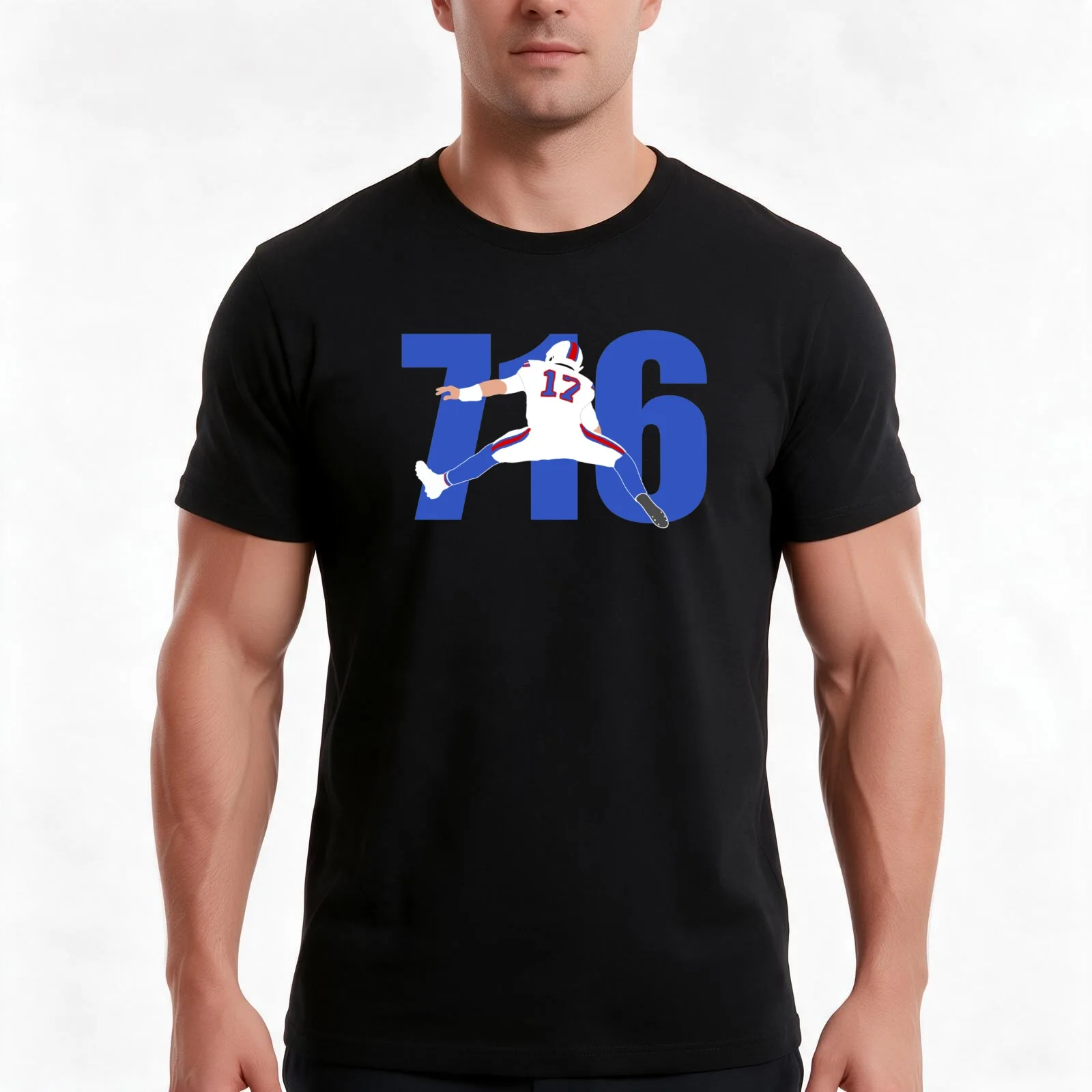 716 Josh Allen T-Shirt Summer Casual Cotton Tee Oversized Streetwear Tops Vintage Graphic Print Loose Fit Short Sleeve