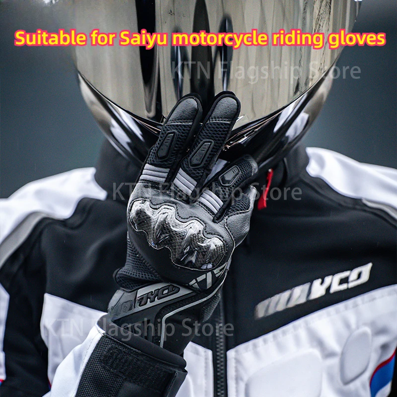 Leather motorcycle Race Feather MC175W Men's windproof motorcycle gloves Gloves Touch screen long version dirt bike racing