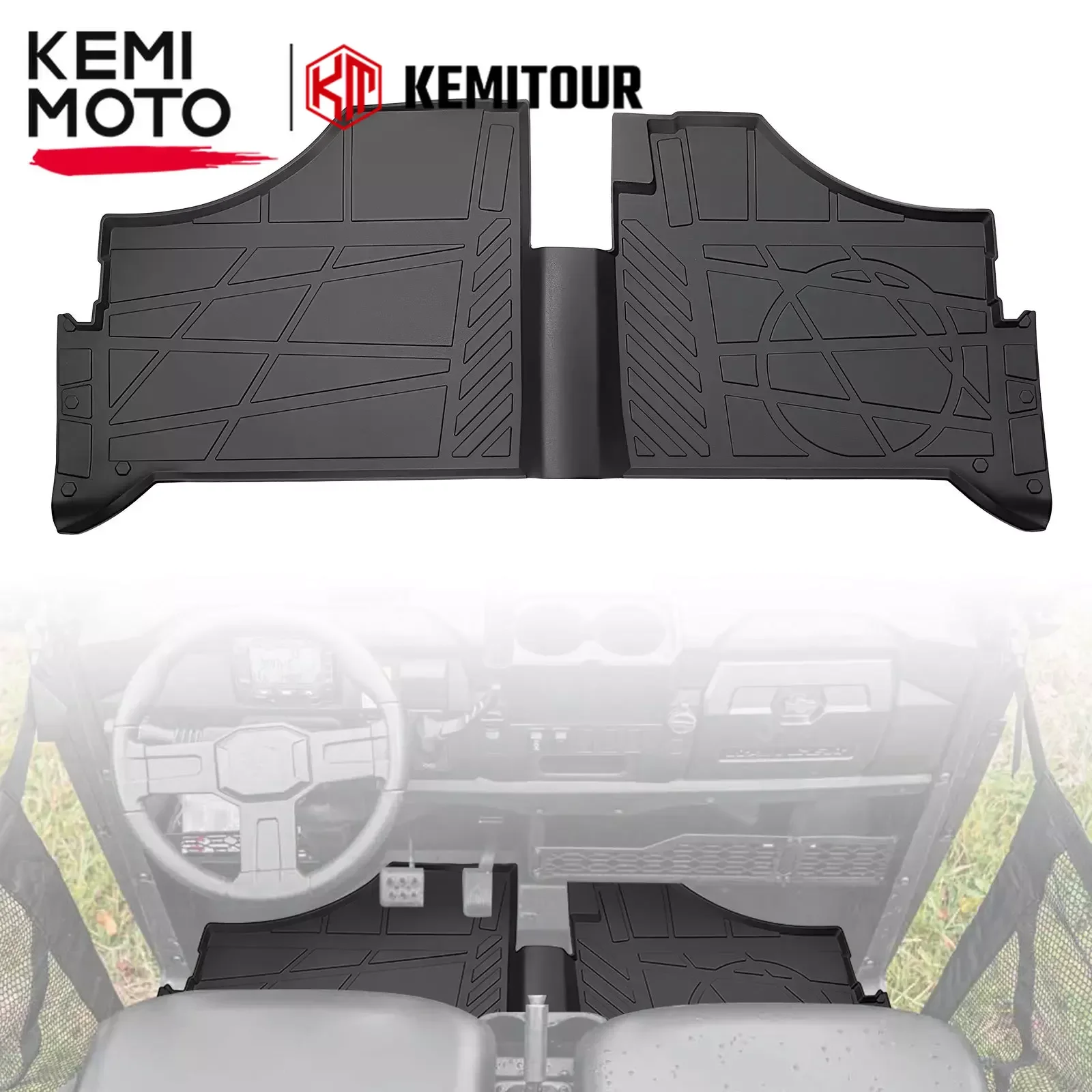 

#2889186 KEMIMOTO TPE Floor Mat Compatible with Polaris Ranger SP 570 / Crew SP 570 2022 2023 Anti-Slip Front Floor Liner Mat