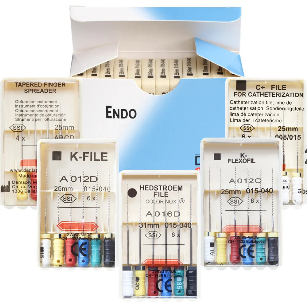 

10 Packs/Box all Types Dental K-FILE/HEDSTROEM FILE/K-FLEXOFILE/SPREADER Endo Root Canal C+ Files Dentistry Endodontic Tools