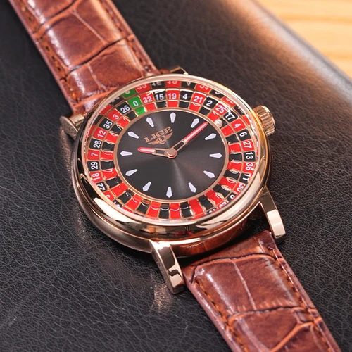 Imagen 2 del producto Relojes LIGE 2025 creativos de lujo para Hombre, Reloj de pulsera de cuarzo luminoso resistente al agua con esfera de juego de ruleta, Reloj para Hombre
