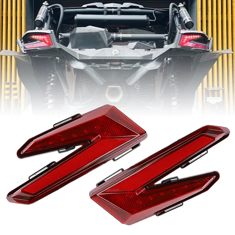 

UTV Smoke LED Taillight Rear Tail Lights For Can Am Maverick X3 900 MAX Turbo R XDS Rear Brake Tail Lamp Accessories 2017-2021