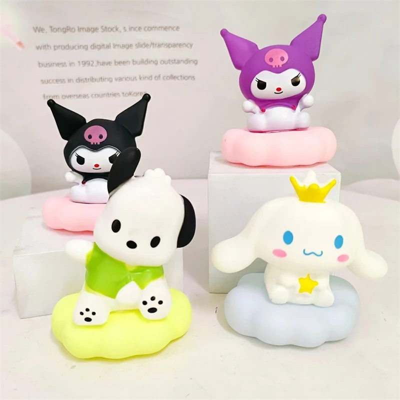 Sanrio Kuromi Night Light Cute Anime Cartoon Cinnamoroll Pochacco Girl&Child Fashion Clapping Lamp Room Decoration Holiday Gifts