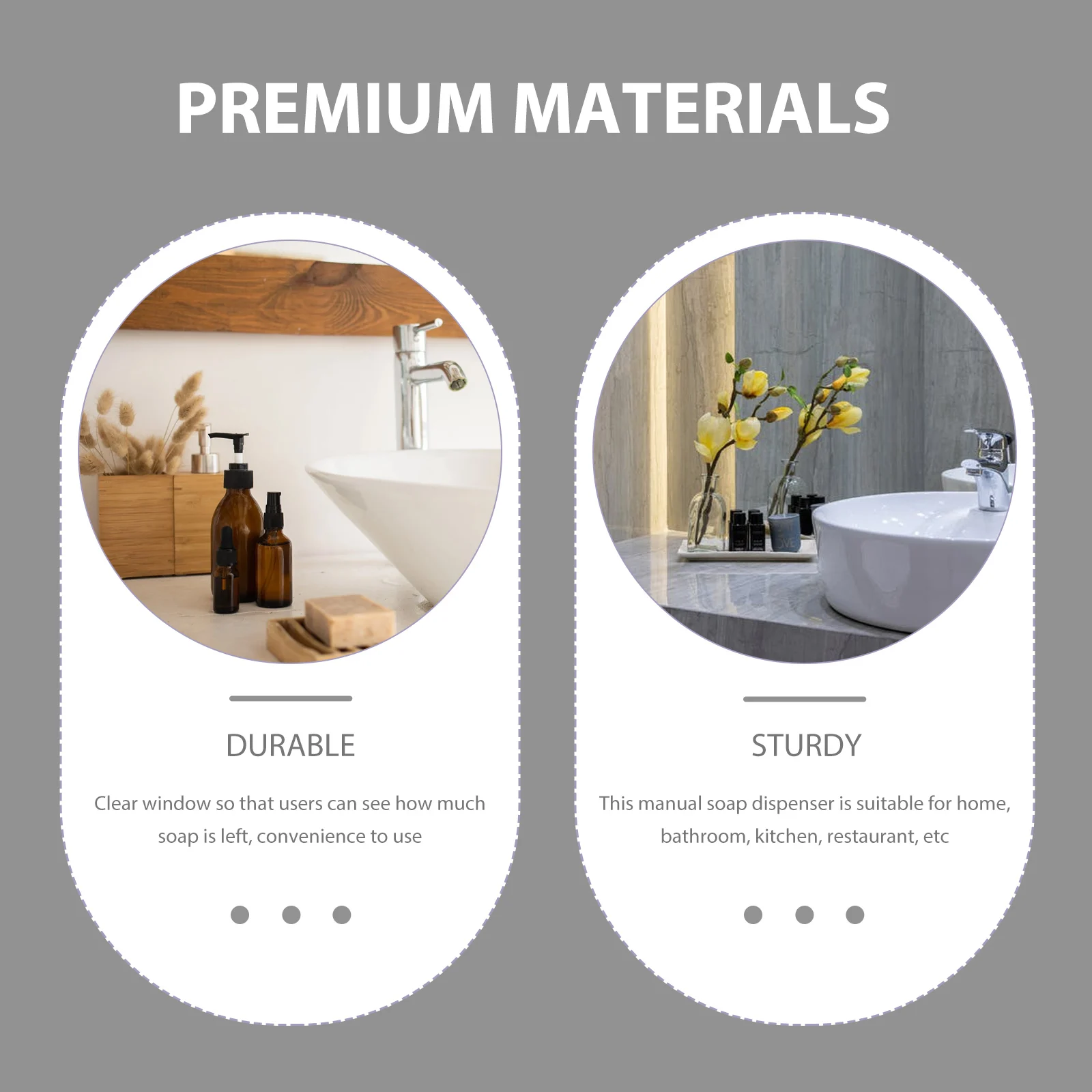 

Wall-mounted Soap Dispenser Refillable Kitchen Pump Countertop Hand Painted Liquid Automatic