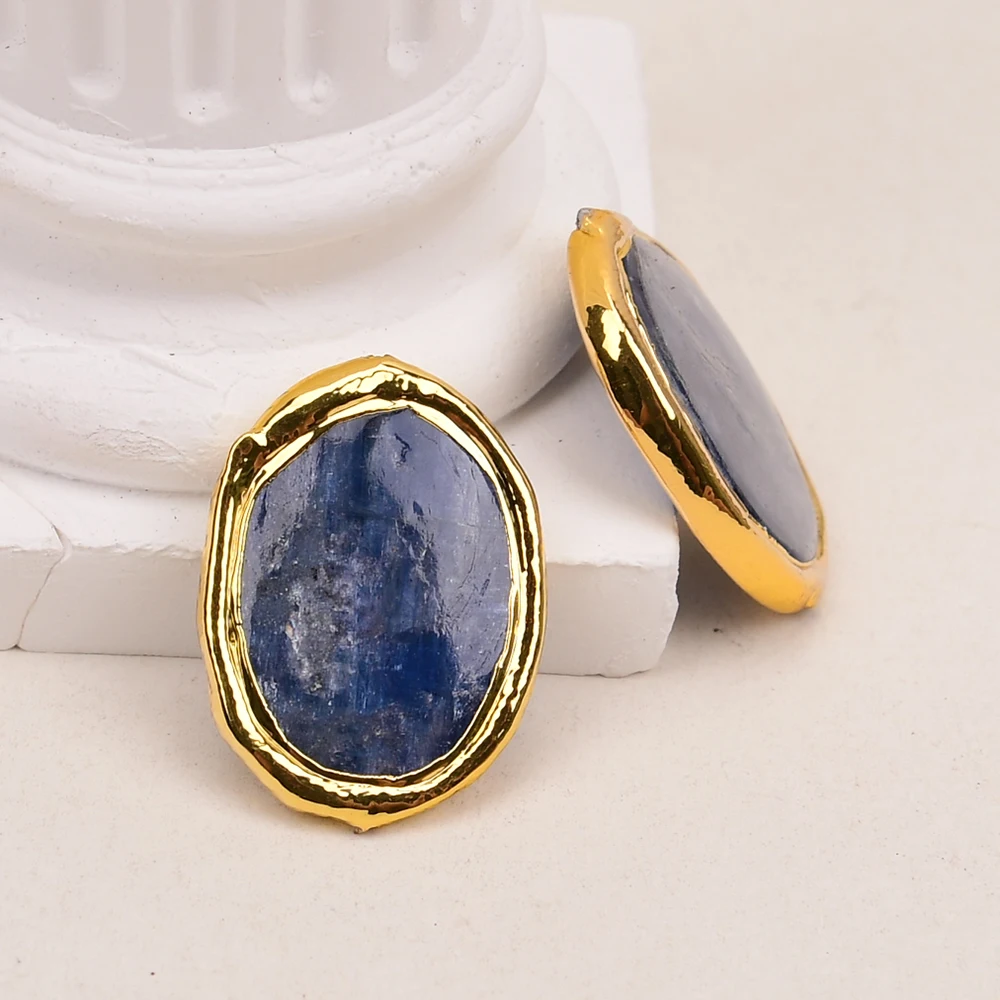 

APDGG 5 Pcs Natural Blue Kyanite Beads Jewelry making accessories