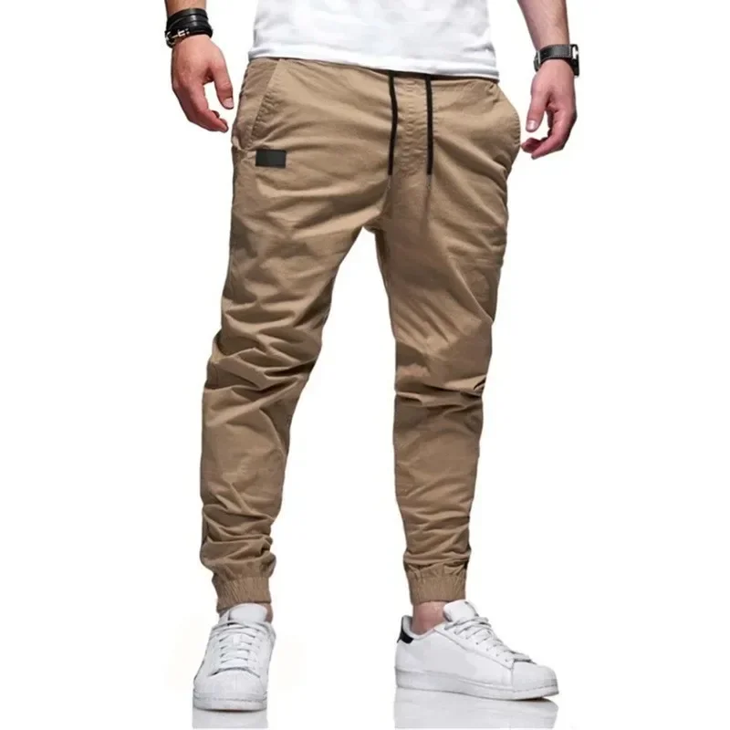 New Men\'s  Casual Sports Pants Sweatpants Male Jogger Cargo Harem Pencil Pants Trousers Multi-pocket Sweatwear 2024
