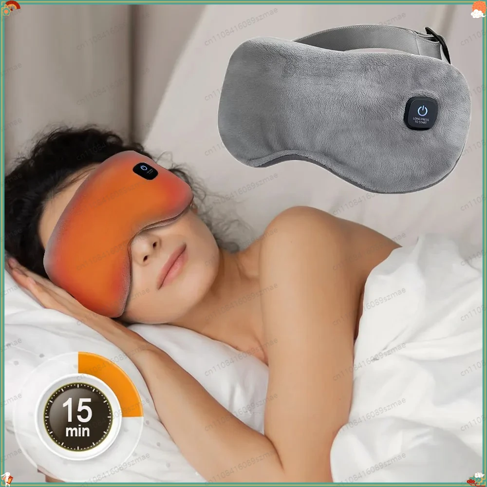

3 Gears Heated Eye Massage Mask for Elderly, Cordless Warm Eye Care Mask, Removable Washable Cover for Dry Eye Relief