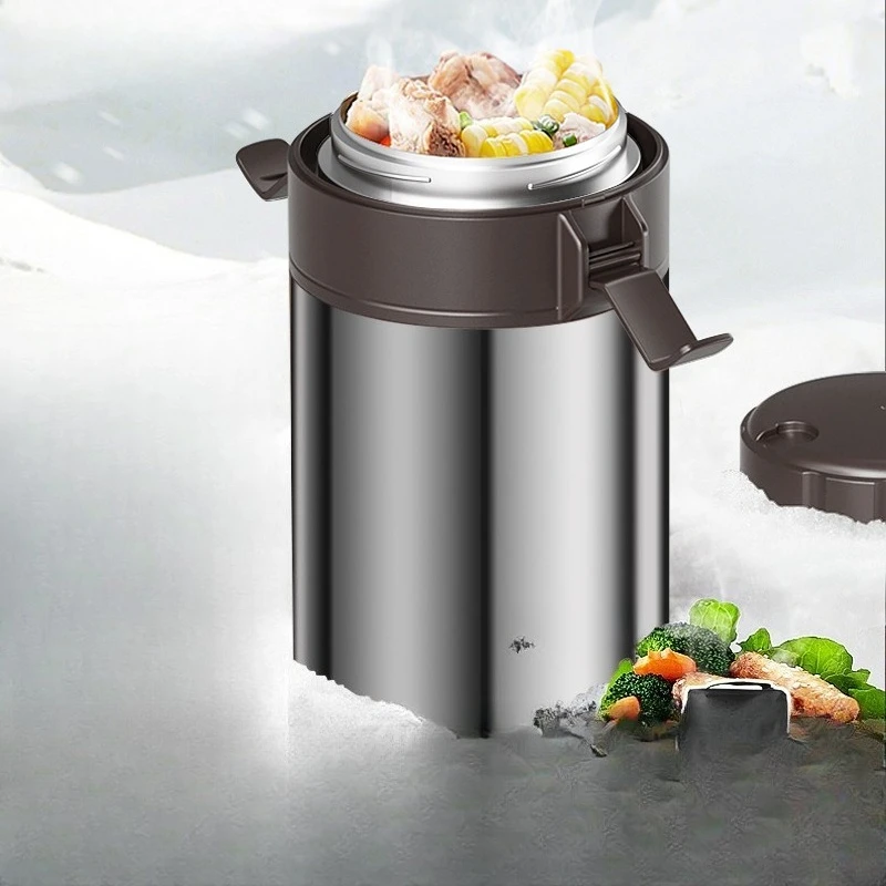 

24-Hour long thermal insulation lunch box bucket portable office workers 316 stainless steel multi-layer rice delivery