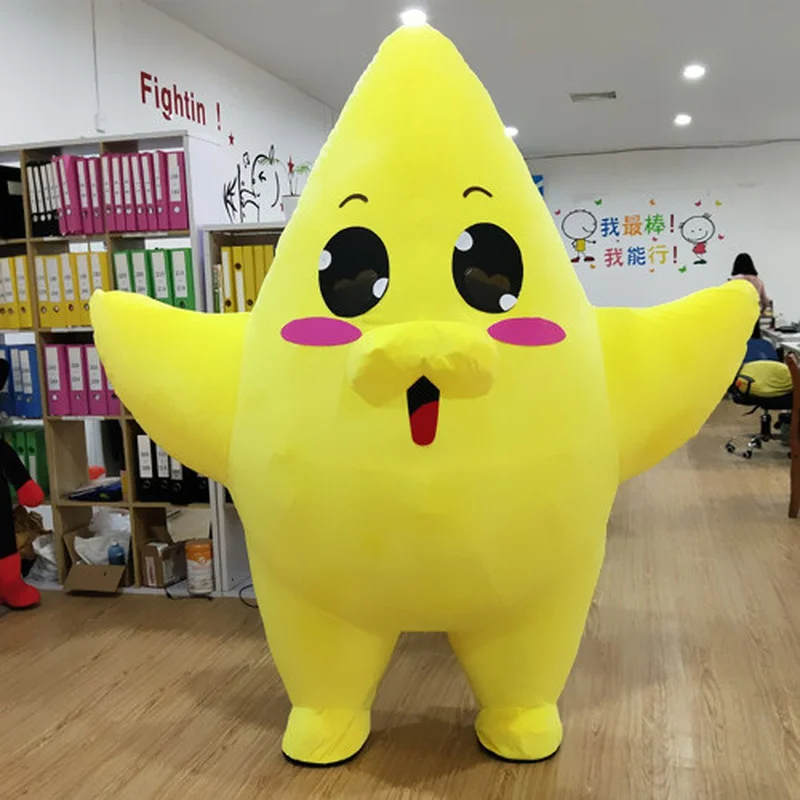 

Cute Star Inflated Garment Yellow Mascot Costume Cosplay Party Game Dress-up Costume Advertising Street Walking Suit