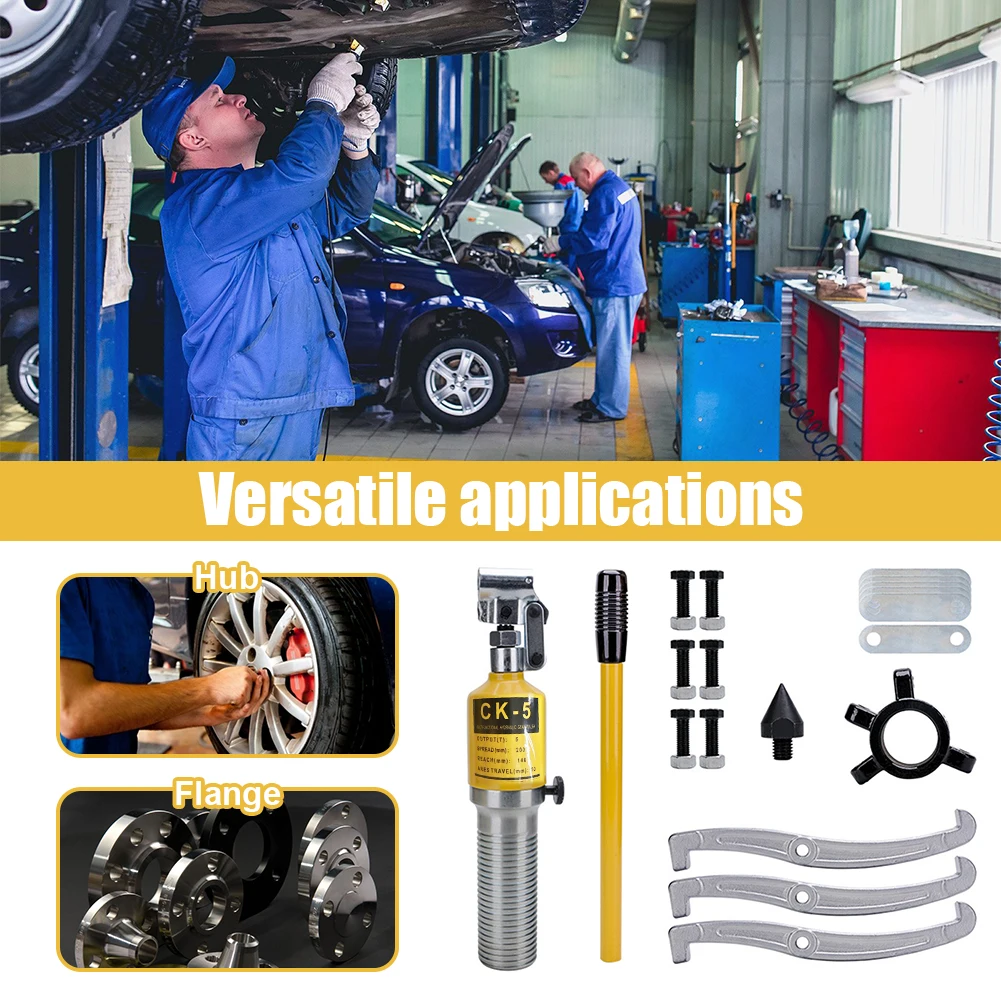 

5 Ton Hydraulic Gear Puller Capacity Hydraulic Puller Separator Tool for Pulling Hubs Flanges Gears Bearings