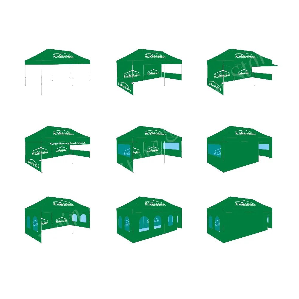 4x8M  Hexagonal 50mm Aluminum Frame Folding Pop up Custom Printed Advertising Gazebo Tent Canopy Cheap Tents for Sale Online