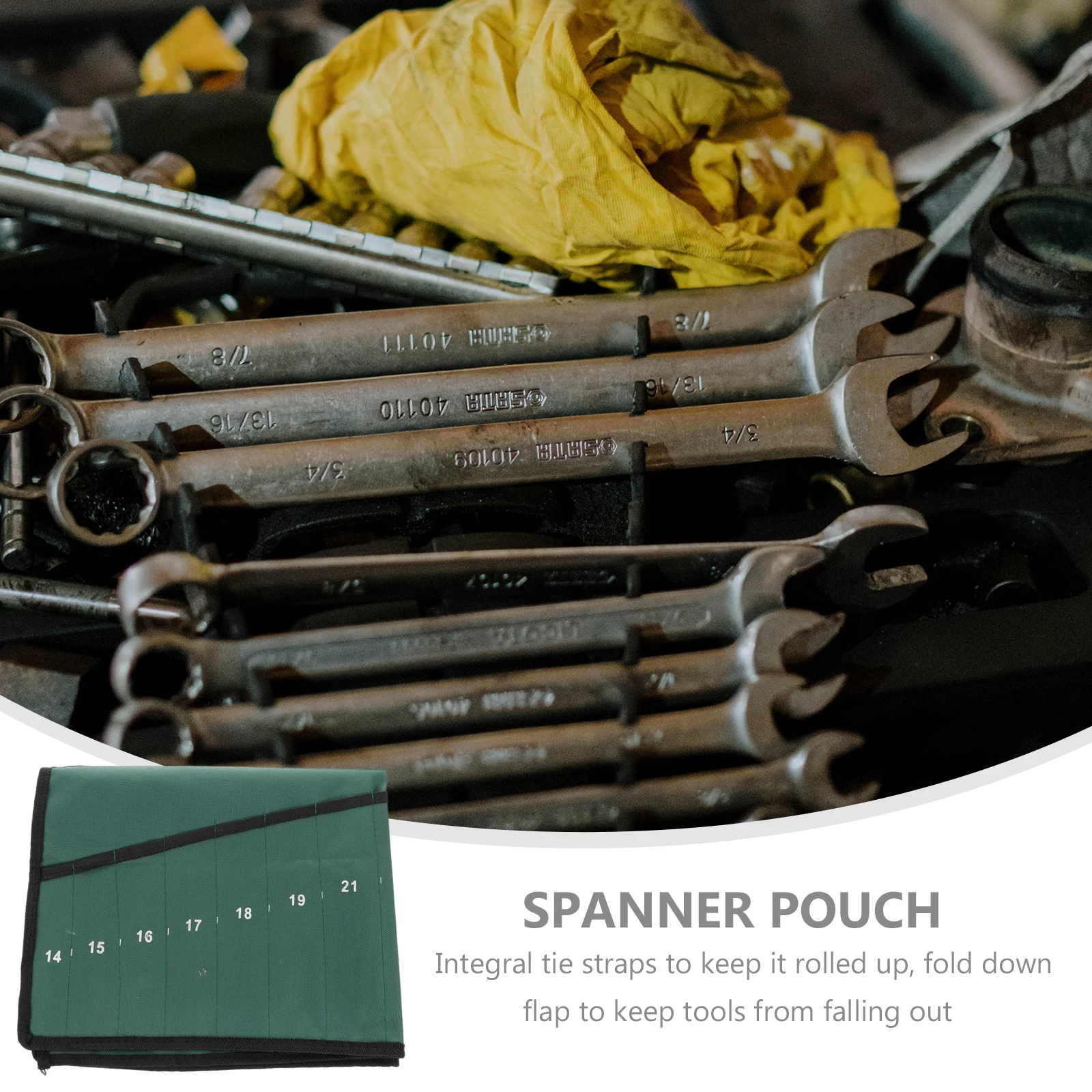 

Canvas Tool Bag Wrench Storage Durable Portable ganizer Roll Up Lightweight Spanner Pocket H Tools Repair Efficient Protection