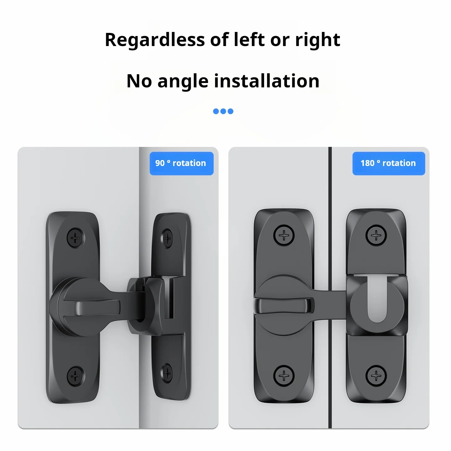 لا اللكم دبوس مزلاج الباب سبائك الألومنيوم قفل مشبك سطح تركيب الحمام قفل الباب المنزلق فندق مكافحة سرقة الباب Buckl