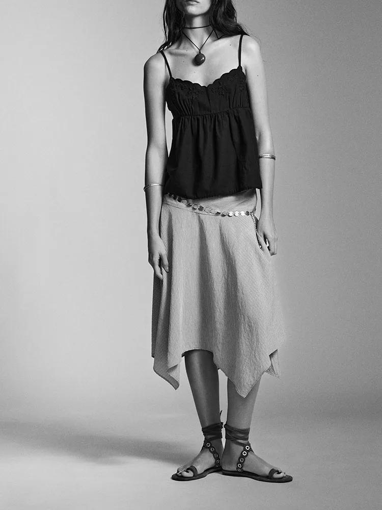 Faionable Embroidered Svel V-Ne ter Top Women's New Arrival Summer Clothing Versatile Trendy Chinese Ethnic Sle