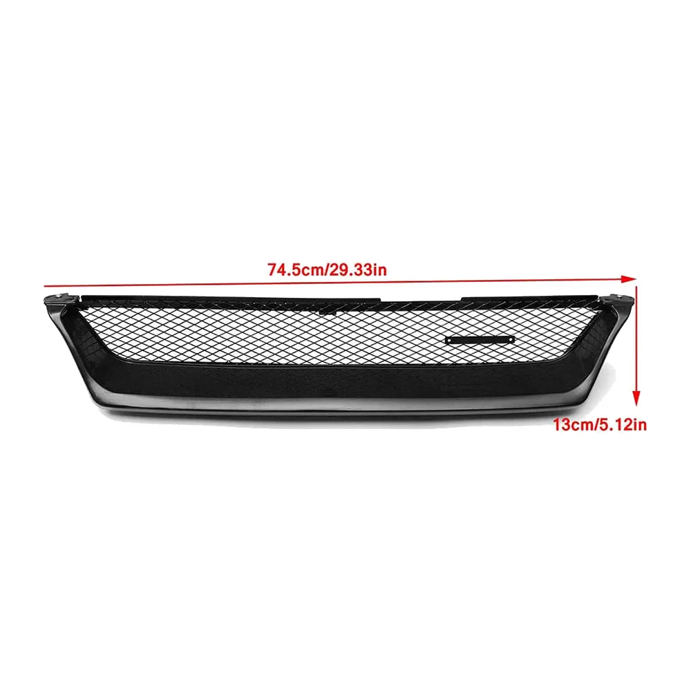 Imagem -03 - Car Front Bumper Mesh Grill para Toyota Corolla Ae101 Gloss Black Racing Grills 1993 1994 1995 1996 1997