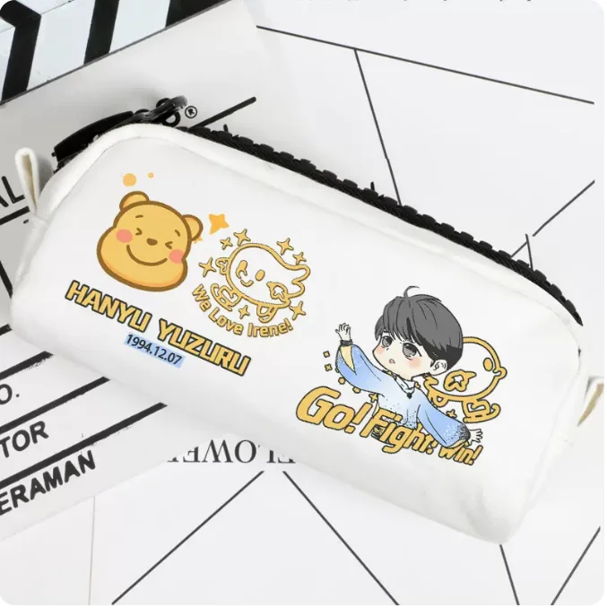 Imagem -02 - Anime Hanyu Yuzuru Lápis Case Oxford Lona Bolsa de Armazenamento Caixa de Lápis Pencilcase Escola Caneta Bolsa 1311