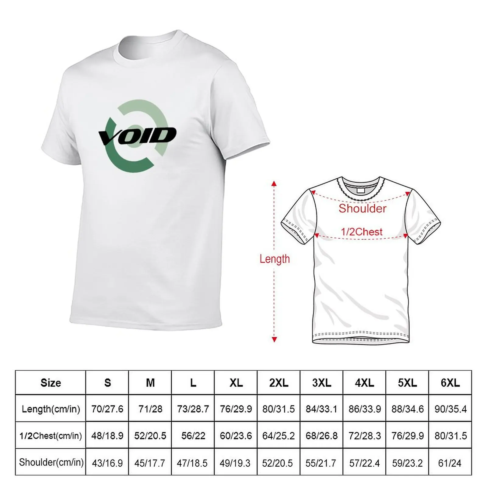 Void Linux T-Shirt Basic Plain Short Sleeve Crew Neck Tee