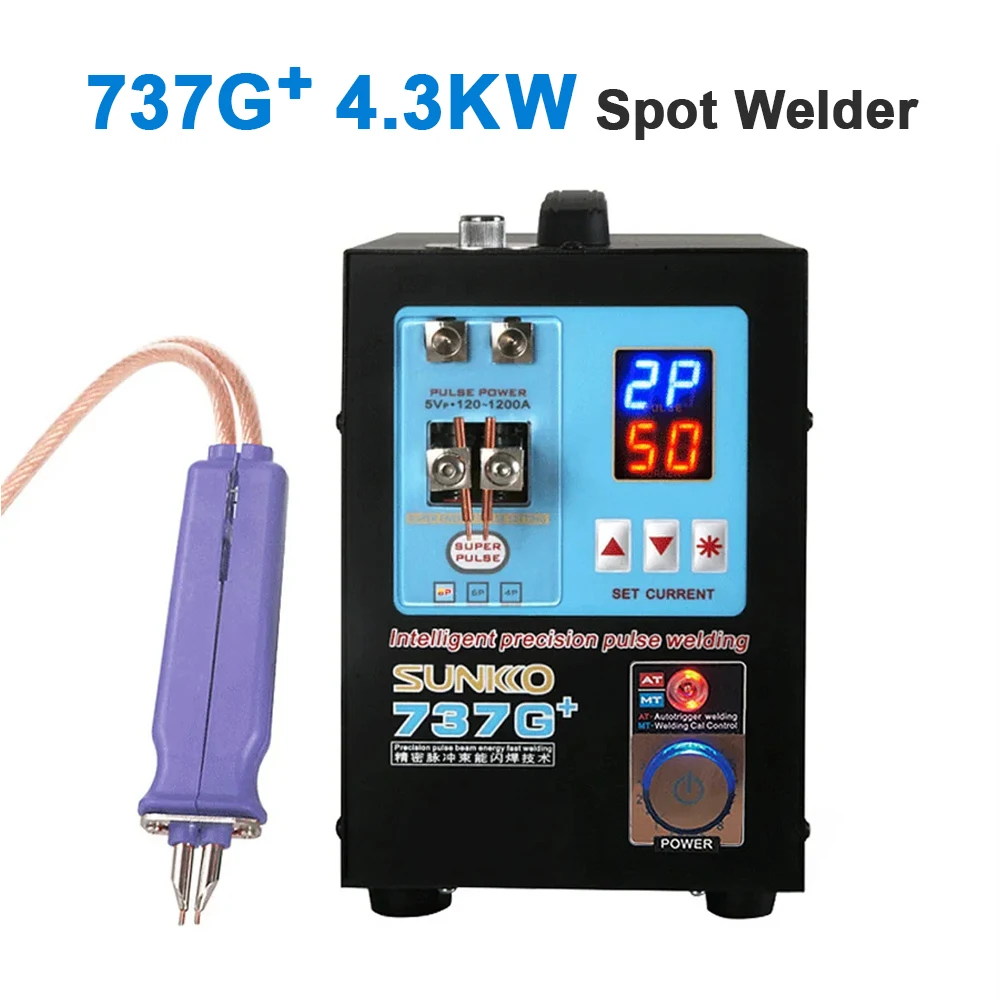 

4300W Spot Welder 737G+ 110V / 220V High Power Automatic Pulse Spot Welders With Pen Use Battery Pack Welding Machine Tools