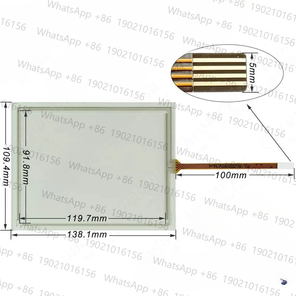 6AV6642-0BA01-1AX1 Touch Glass Panel Screen Digitizer for 6AV6 642-0BA01-1AX1 TP177B Touchscreen with Overlay (protective Film)